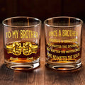 To My Brother Fist Bump Design - Personalized Custom Whiskey Glass - BRT017_RWG