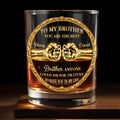 To My Brother You Are The Best Gold Fist Bump Ornament - Personalized Custom Whiskey Glass - BRT032_RWG