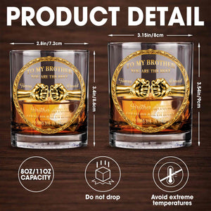 To My Brother You Are The Best Gold Fist Bump Ornament - Personalized Custom Whiskey Glass - BRT032_RWG