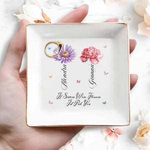 If Sisters Were Flowers I'd Pick You Jewelry Dish - Personalized Custom Jewelry Dish - BST027_SCRD