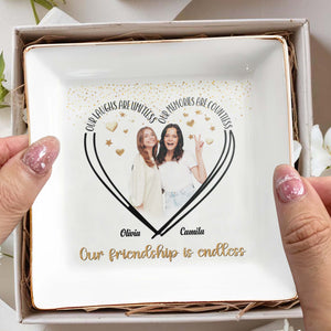 Our Laughs Are Limitless Our Memories Are Countless - Personalized Custom Jewelry Dish - BST032_SCRD