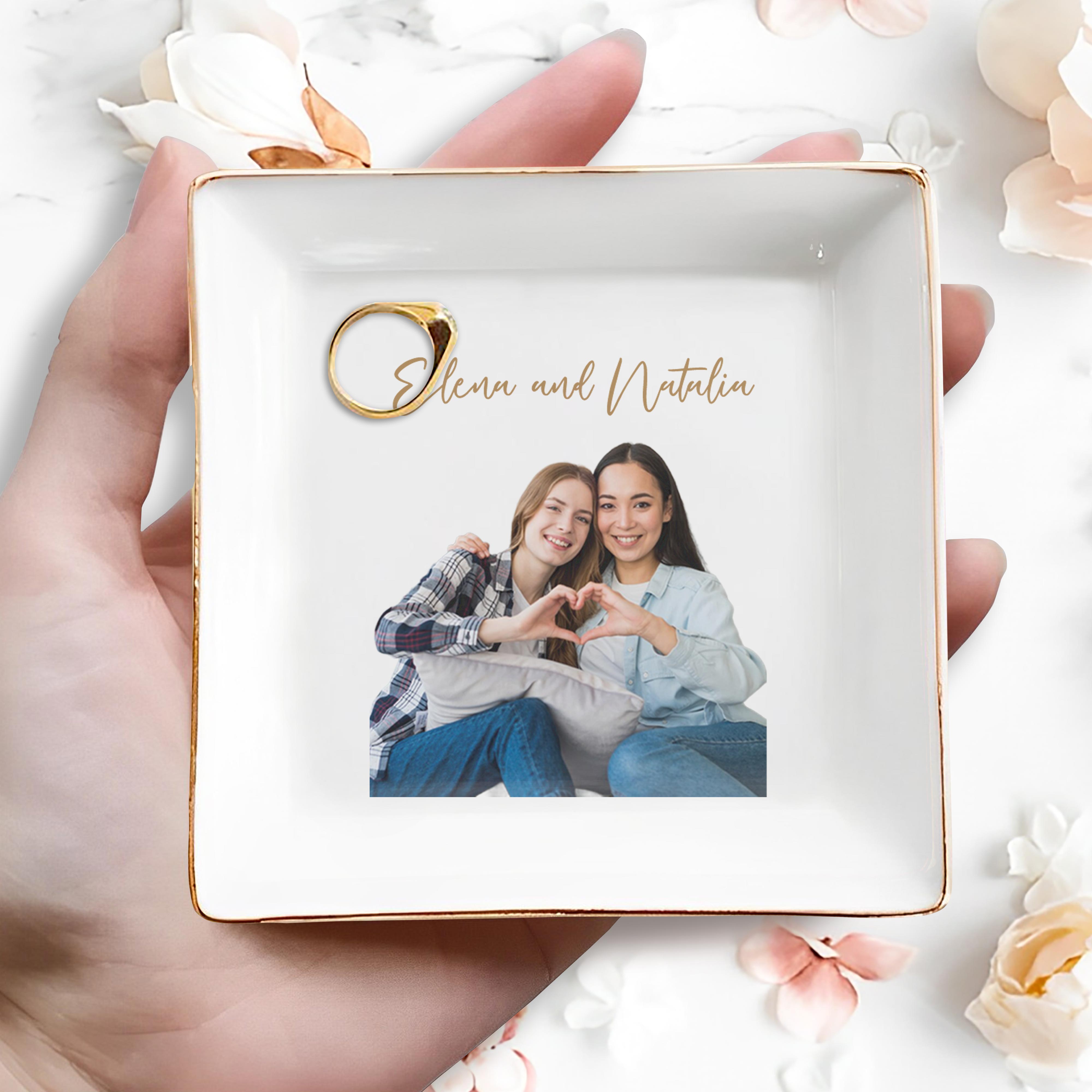 Capture Special Moments With Love Dish - Personalized Custom Jewelry Dish - BST036_SCRD