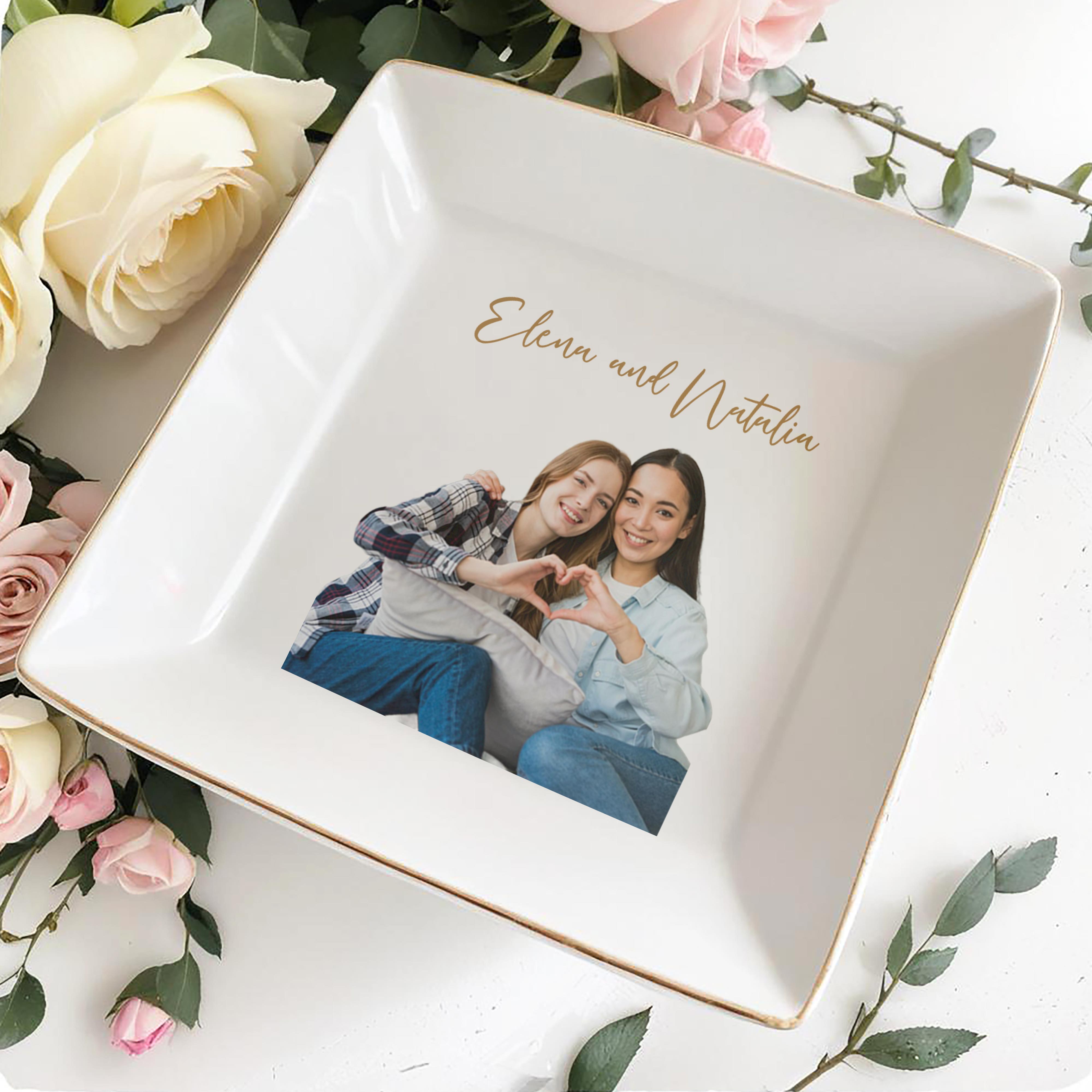 Capture Special Moments With Love Dish - Personalized Custom Jewelry Dish - BST036_SCRD
