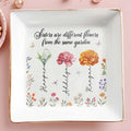 Sisters Are Different Flowers From The Same Garden - Personalized Custom Jewelry Dish - BST043_SCRD