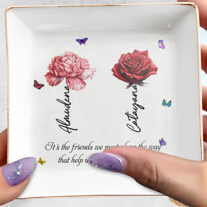Enjoy The Journey Friendship Quote Jewelry Dish - Personalized Custom Jewelry Dish - BST044_SCRD