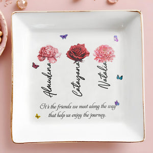 Enjoy The Journey Friendship Quote Jewelry Dish - Personalized Custom Jewelry Dish - BST044_SCRD
