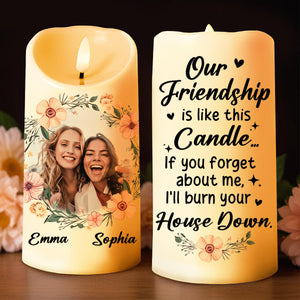 Our Friendship Like This Candle Vibrant Friendship Gift - Personalized Custom LED Candle - BST059_LECA