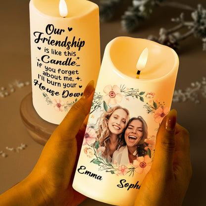 Our Friendship Like This Candle Vibrant Friendship Gift - Personalized Custom LED Candle - BST059_LECA