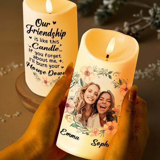 Our Friendship Like This Candle Vibrant Friendship Gift - Personalized Custom LED Candle - BST059_LECA