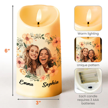 Our Friendship Like This Candle Vibrant Friendship Gift - Personalized Custom LED Candle - BST059_LECA