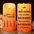 Besties Forever Limitless Laughs Countless Memories Endless Friendship - Personalized Custom LED Candle - BST060_LECA