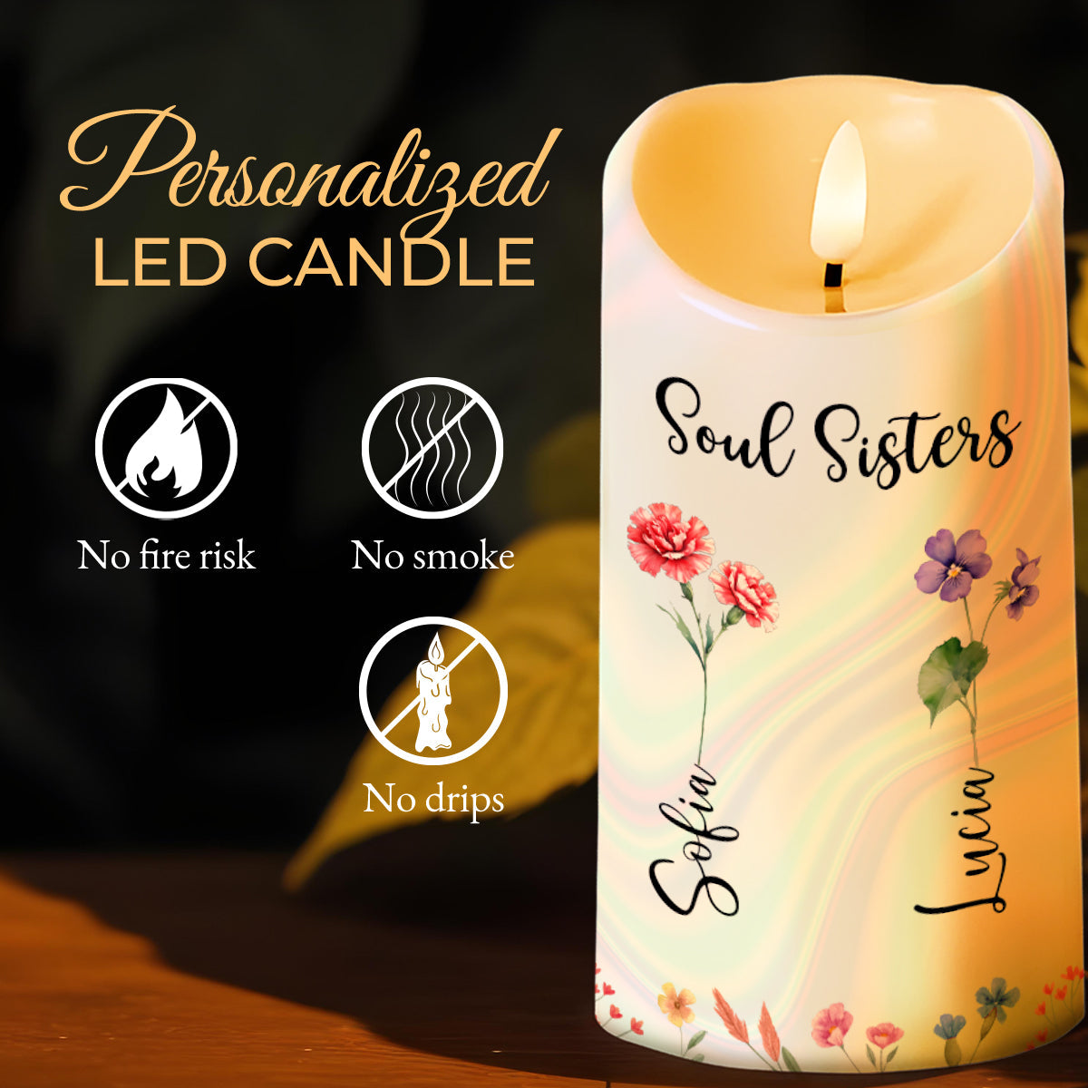 Illuminate Your Memories With Love And Light - Personalized Custom LED Candle - BST062_LECA