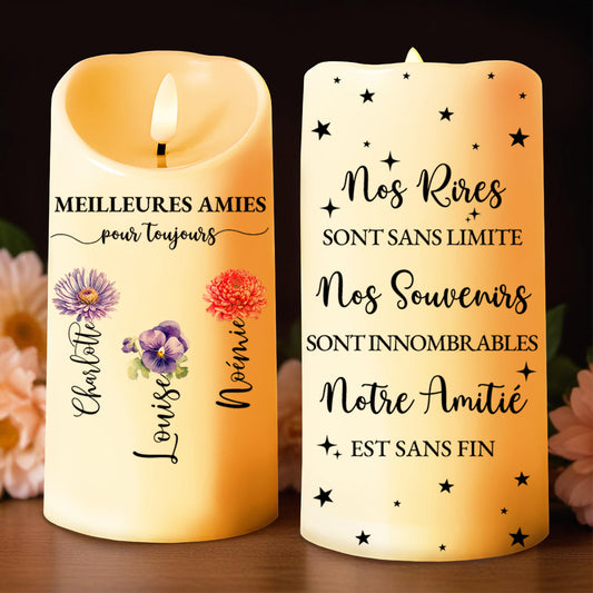 Light Up The Memories With Everlasting Warmth LED Candle - Personalized Custom LED Candle - BST066_LECA