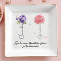 If Friends Were Flowers, I'd Choose You, Featuring Pansy and Chrysanthemum - Personalized Custom Jewelry Dish - BST068_SCRD