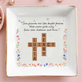 True Friends Bright Peonies Custom Jewelry Dish - Personalized Custom Jewelry Dish - BST078_SCRD