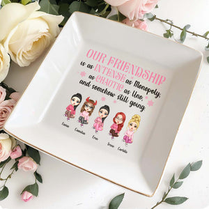 Intense Monopoly And Chaotic Uno Friendship Keeps Going - Personalized Custom Jewelry Dish - BST083_SCRD
