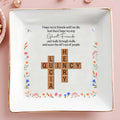 Ghost Friends Friendship and Floral Design - Personalized Custom Jewelry Dish - BST093_SCRD