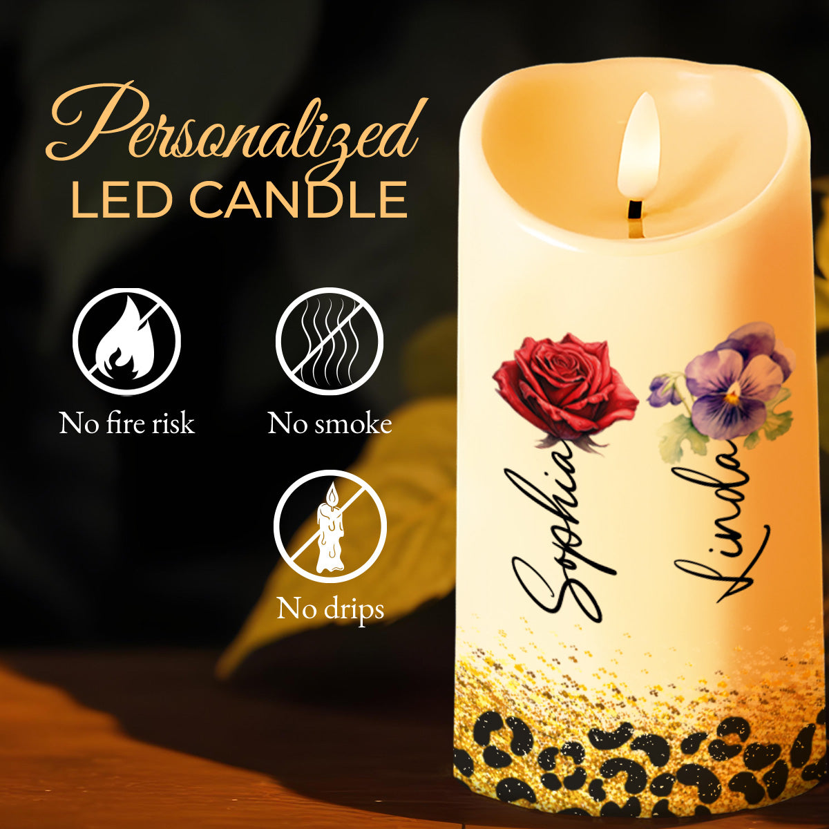 To My Badass Bestie, Thank You Unbiological Sister - Personalized Custom LED Candle - BST100_LECA