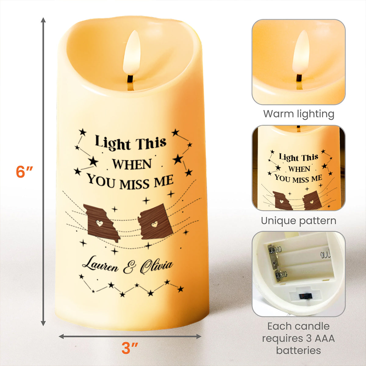 Light This When You Miss Me, Friendship Like This Candle - Personalized Custom LED Candle - BST101_LECA