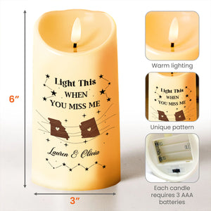 Light This When You Miss Me, Friendship Like This Candle - Personalized Custom LED Candle - BST101_LECA
