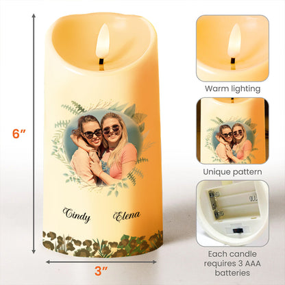 Sister Of My Soul Bestie Special Floral Candle - Personalized Custom LED Candle - BST104_LECA