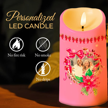 I'd Stand Up For You, Humorous Quote With Flowers - Personalized Custom LED Candle - BST108_LECA