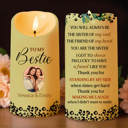 Soul Sister and Heart Friend Thank You Custom LED Candle - Personalized Custom LED Candle - BST109_LECA