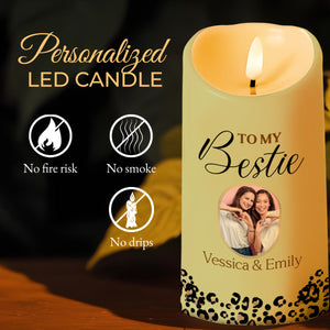 Soul Sister and Heart Friend Thank You Custom LED Candle - Personalized Custom LED Candle - BST109_LECA