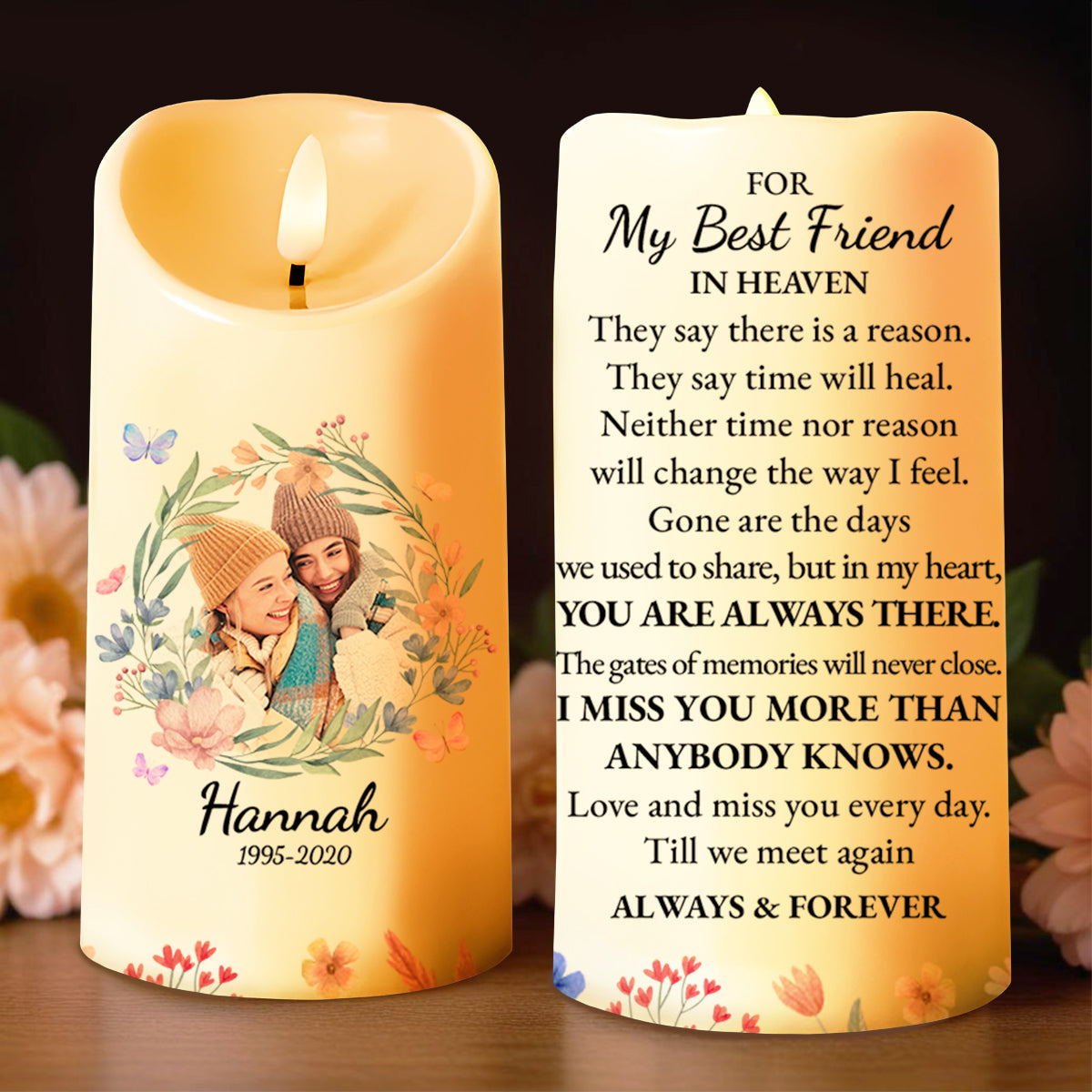For My Best Friend In Heaven You Are Always There LED Candle - Personalized Custom LED Candle - BST113_LECA