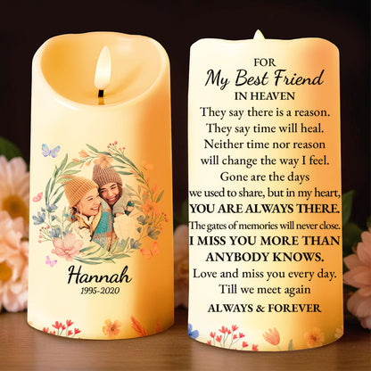 For My Best Friend In Heaven You Are Always There LED Candle - Personalized Custom LED Candle - BST113_LECA