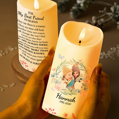 For My Best Friend In Heaven You Are Always There LED Candle - Personalized Custom LED Candle - BST113_LECA