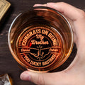 Congrats On Being My Brother, You Lucky Bastard - Personalized Engraved Whiskey Glass - BST144_EWG
