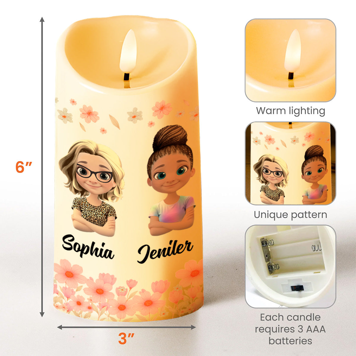 To My Friend, Together We Face Life - Personalized Custom LED Candle - BST150_LECA