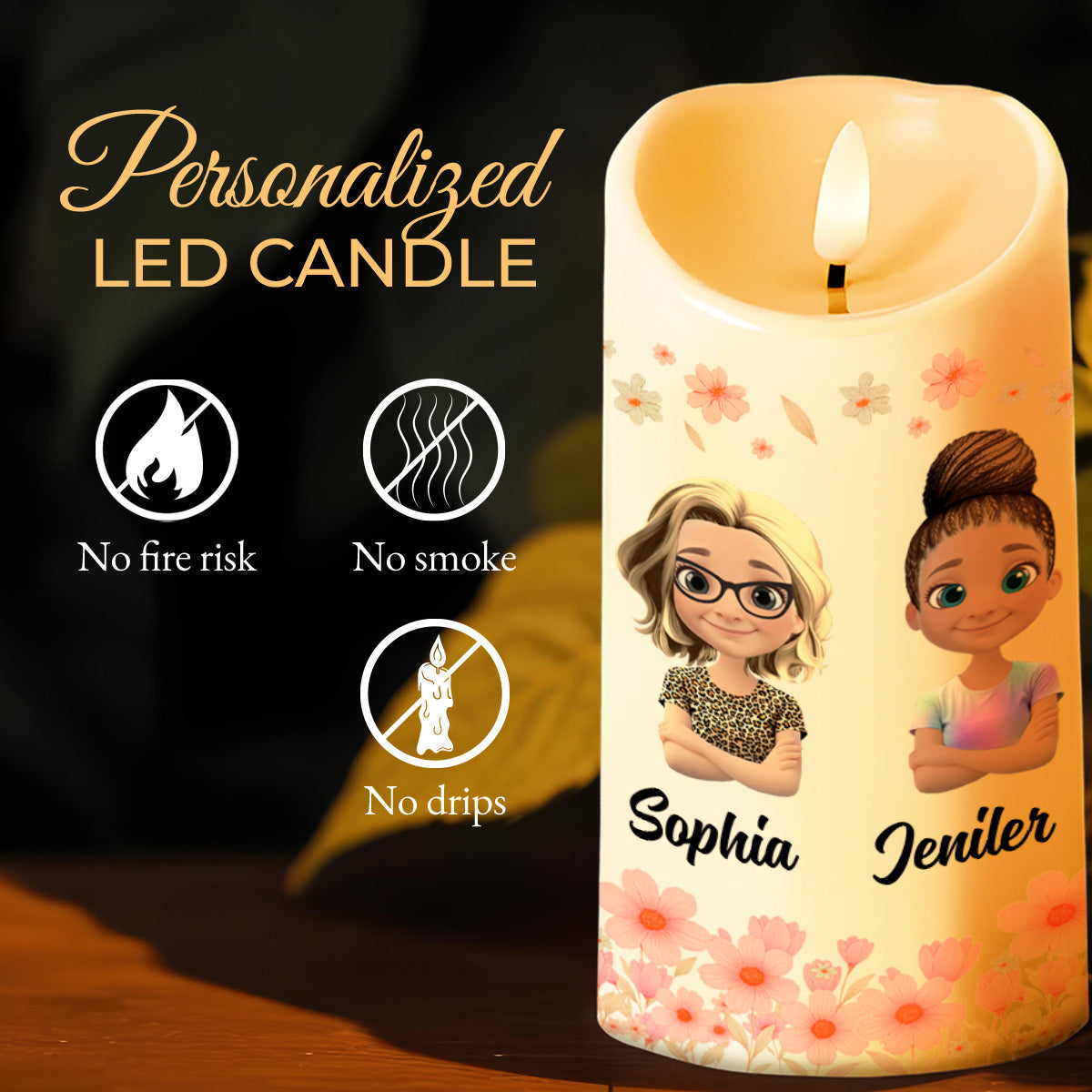 To My Friend, Together We Face Life - Personalized Custom LED Candle - BST150_LECA