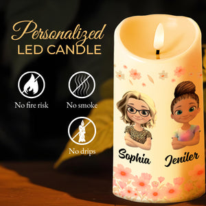 To My Friend, Together We Face Life - Personalized Custom LED Candle - BST150_LECA