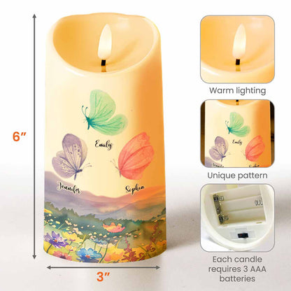Sisters Are Like Butterflies, Beautiful and Special - Personalized Custom LED Candle - BST211_LECA