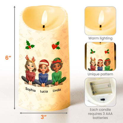 We'll be Friends until we're Old and Senile, Christmas Theme - Personalized Custom LED Candle - BST233_LECA