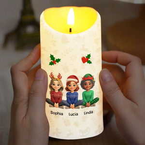 We'll be Friends until we're Old and Senile, Christmas Theme - Personalized Custom LED Candle - BST233_LECA