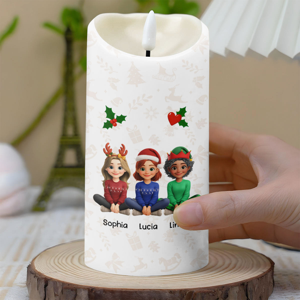 We'll be Friends until we're Old and Senile, Christmas Theme - Personalized Custom LED Candle - BST233_LECA