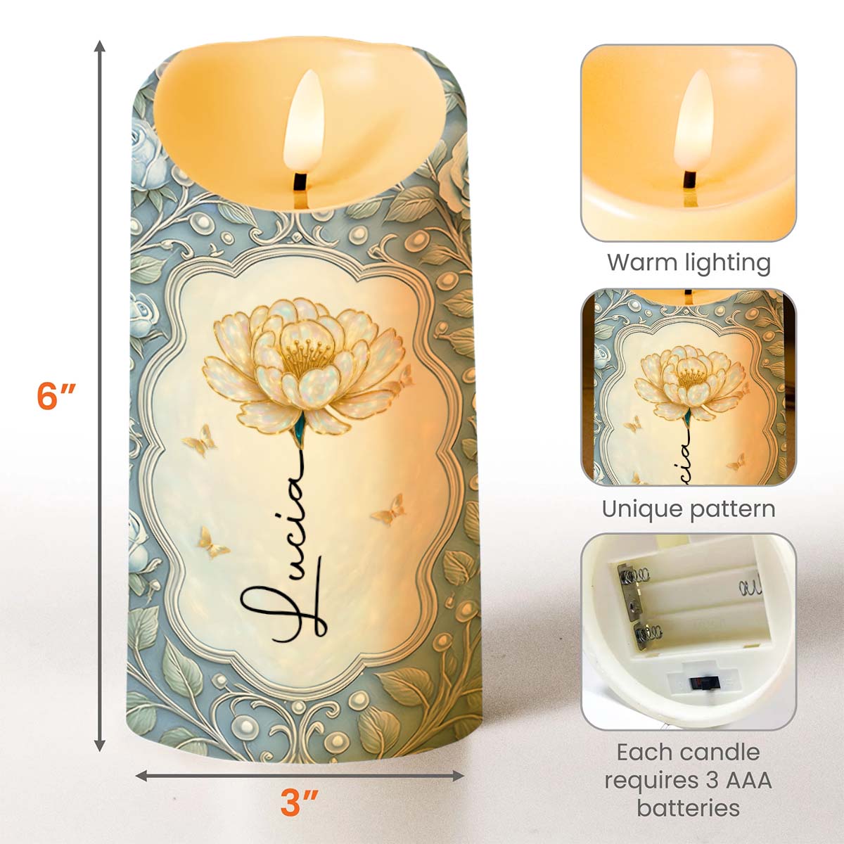 To My Bestie, Thank You For Being My Unbiological Sister - Personalized Custom LED Candle - BST419_LECA