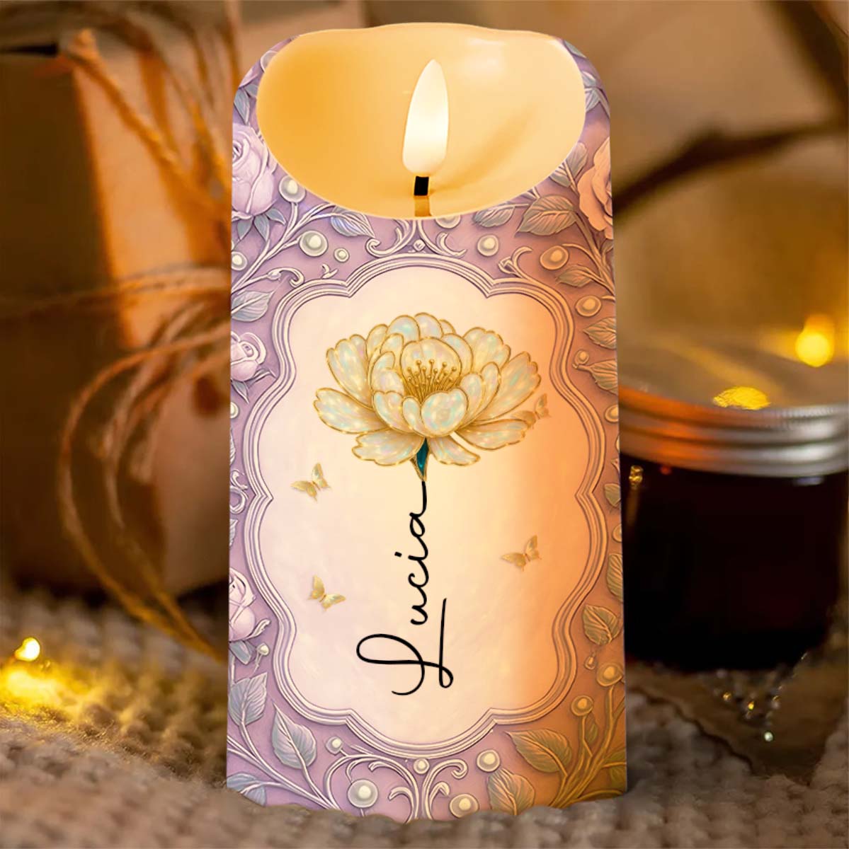 To My Bestie, Thank You For Being My Unbiological Sister - Personalized Custom LED Candle - BST419_LECA