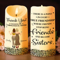 Thank You For Being My Unbiological Sister Best Friends Leopard Print Design - Personalized Custom LED Candle - BST468_LECA