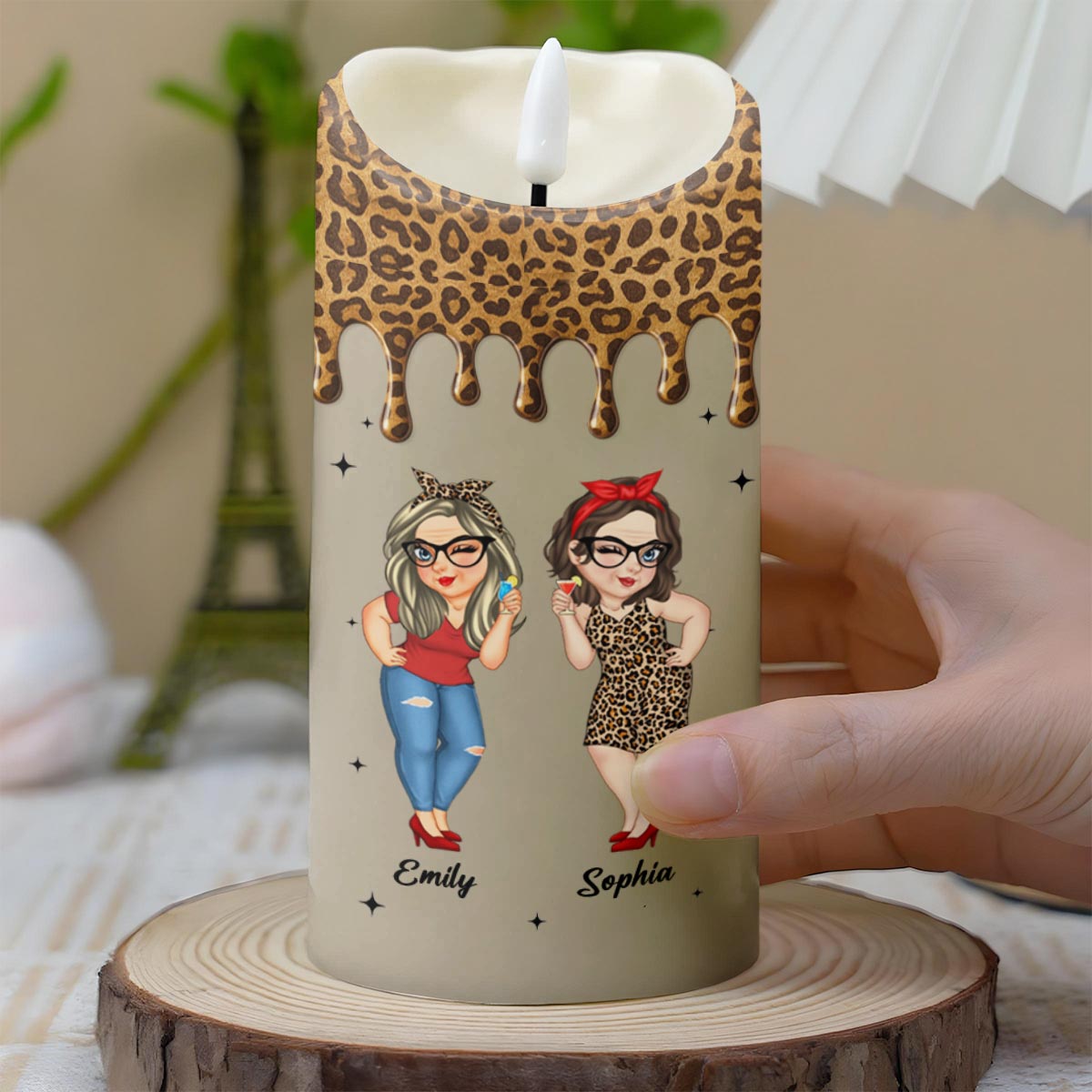 True Friendship Where Friends Become Sisters - Personalized Custom LED Candle - BST477_LECA