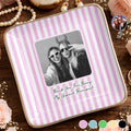 Thank You For Being My Unpaid Therapist, Striped Design - Personalized Custom Jewelry Dish, Ceramic Dish, Square Shape - BST504_SCRF