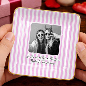 Thank You For Being My Unpaid Therapist, Striped Design - Personalized Custom Jewelry Dish, Ceramic Dish, Square Shape - BST504_SCRF