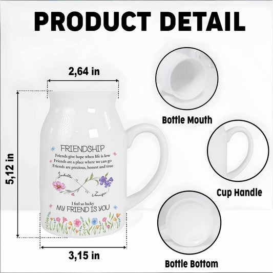 Friendship Friends Give Hope When Life Is Low - Personalized Ceramic Flower Vase