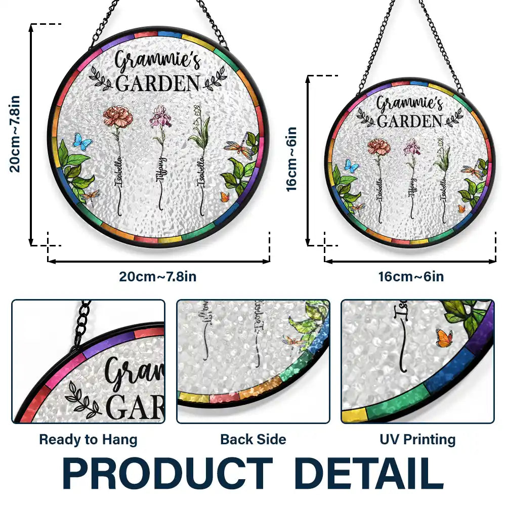 Close up of the birth flower design