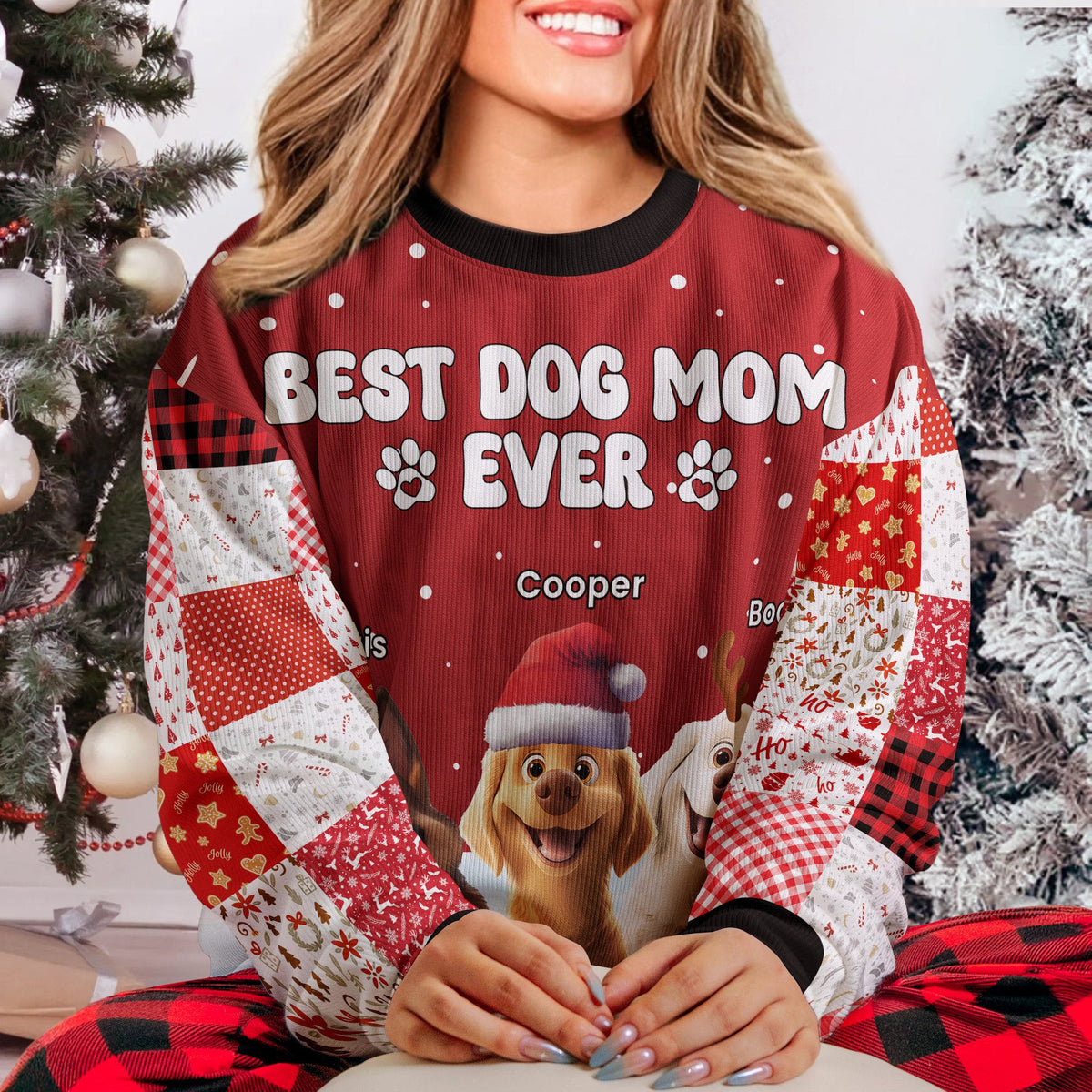 Best Dog Mom Dog Dad Ever Ugly Sweater 2