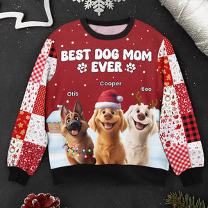 Best Dog Mom Dog Dad Ever Ugly Sweater 5