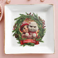Cartoon Characters Of You And Your Pet, Funny Grumpy Face - Personalized Custom Jewelry Dish - CAT008_SCRD